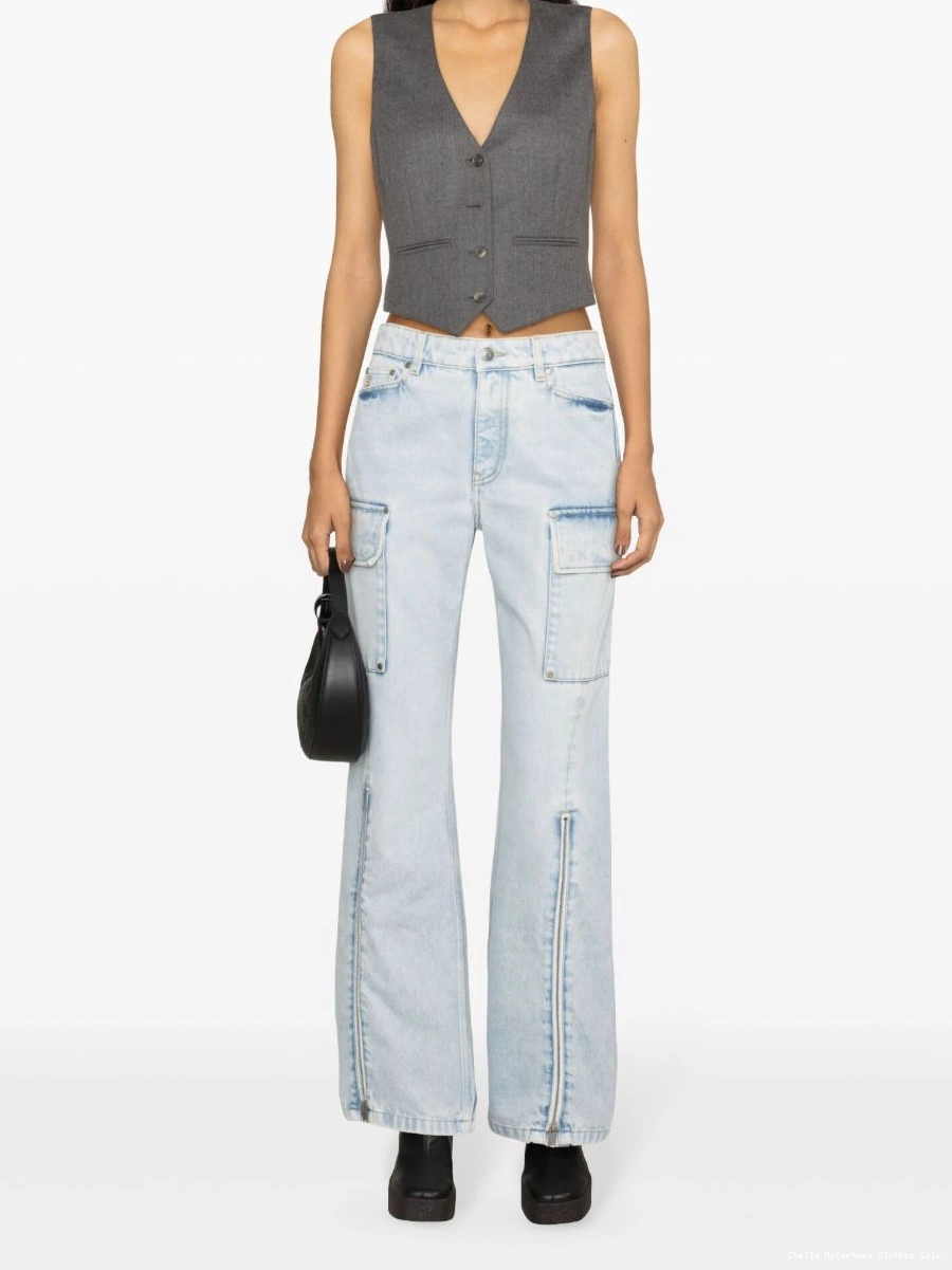 Affordable jeans cargo Stella wide-leg Women mid-rise McCartney 0708